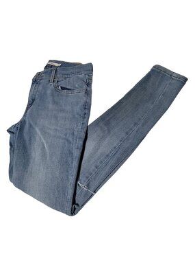Levis 710 Super Skinny Jeans Womens Size 27 Low Rise Light Wash Ripped Denim
